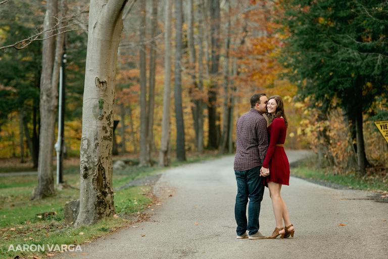 04 seven springs fall road engagement(pp w768 h512) - Sarah + Jeff | Seven Springs Mountain Resort Engagement Photos