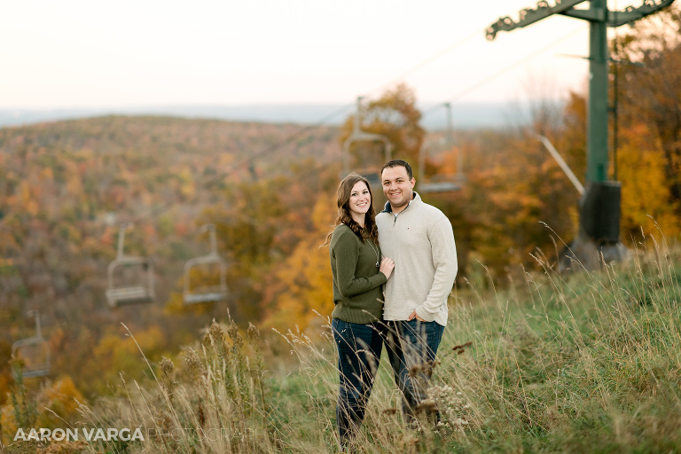 38 engagement photos on ski lift at seven springs(pp w768 h512) - Sarah + Jeff | Seven Springs Mountain Resort Engagement Photos