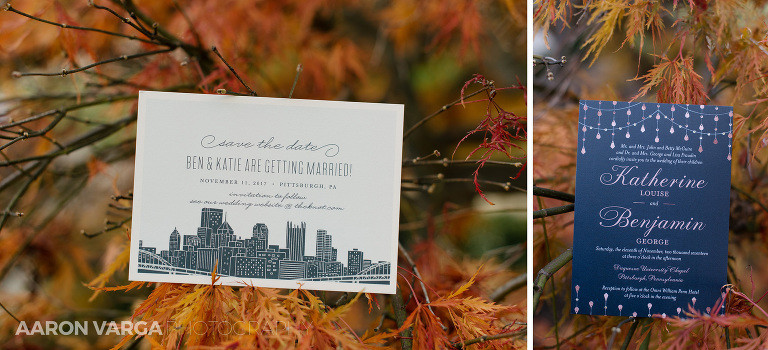 03 unique wedding invites(pp w768 h350) - Katie + Ben | Duquesne University and Omni William Penn Wedding Photos