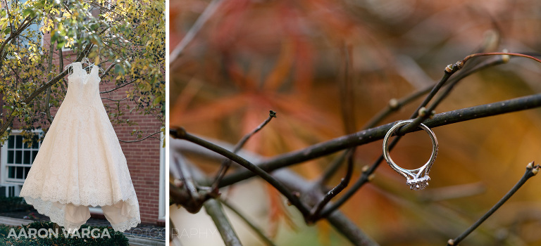 05 wedding dress and engagement ring(pp w768 h350) - Katie + Ben | Duquesne University and Omni William Penn Wedding Photos