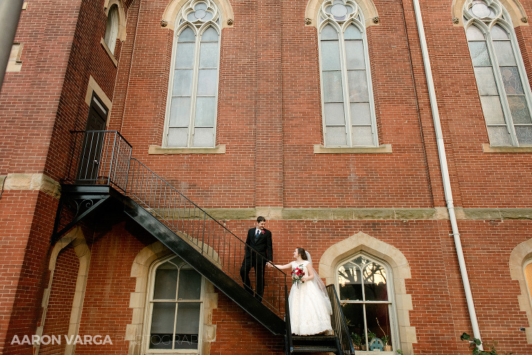 42 duquesne university staircase(pp w768 h512) - Katie + Ben | Duquesne University and Omni William Penn Wedding Photos
