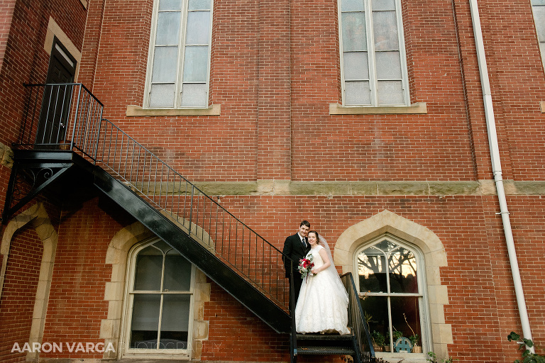 43 staircase photo at duquesne university(pp w768 h512) - Katie + Ben | Duquesne University and Omni William Penn Wedding Photos
