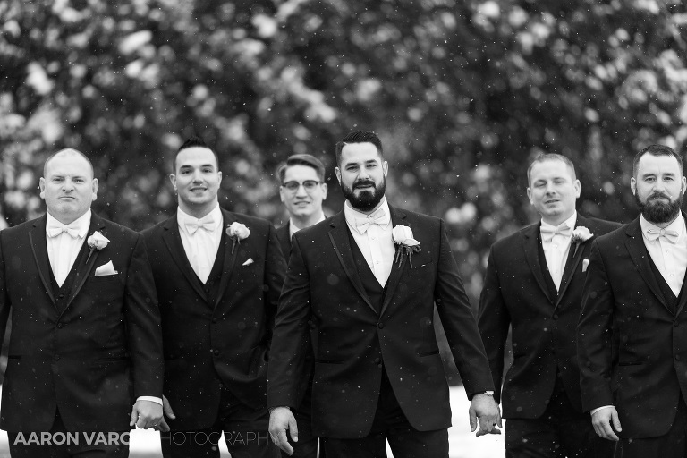14 groomsmen wedding in winter(pp w768 h512) - Andrea + Frank | Pittsburgh Airport Marriott Wedding Photos