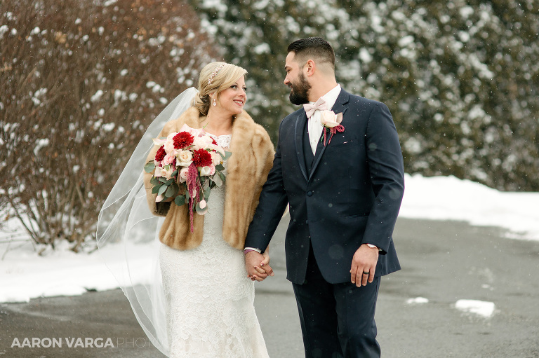 18 winter wedding with fur and snow(pp w768 h511) - Andrea + Frank | Pittsburgh Airport Marriott Wedding Photos