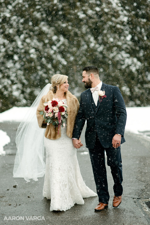 19 snow and fur winter wedding(pp w480 h718) - Andrea + Frank | Pittsburgh Airport Marriott Wedding Photos