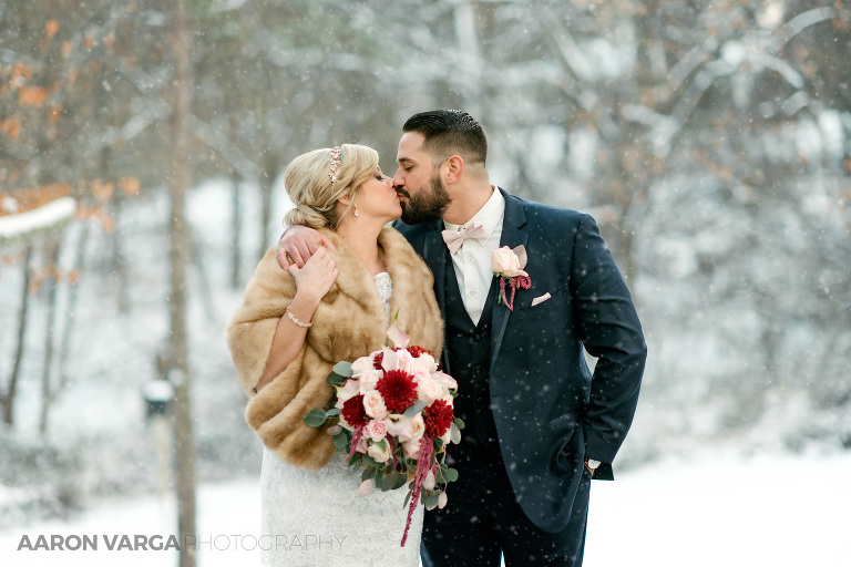 29 brown fur winter wedding(pp w768 h512) - Andrea + Frank | Pittsburgh Airport Marriott Wedding Photos