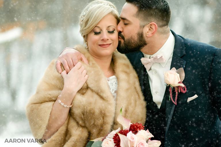 32 snowy wedding in winter(pp w768 h512) - Andrea + Frank | Pittsburgh Airport Marriott Wedding Photos