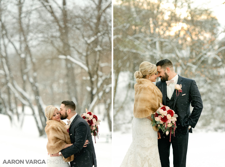 37 winter wedding sunset snow(pp w768 h570) - Andrea + Frank | Pittsburgh Airport Marriott Wedding Photos