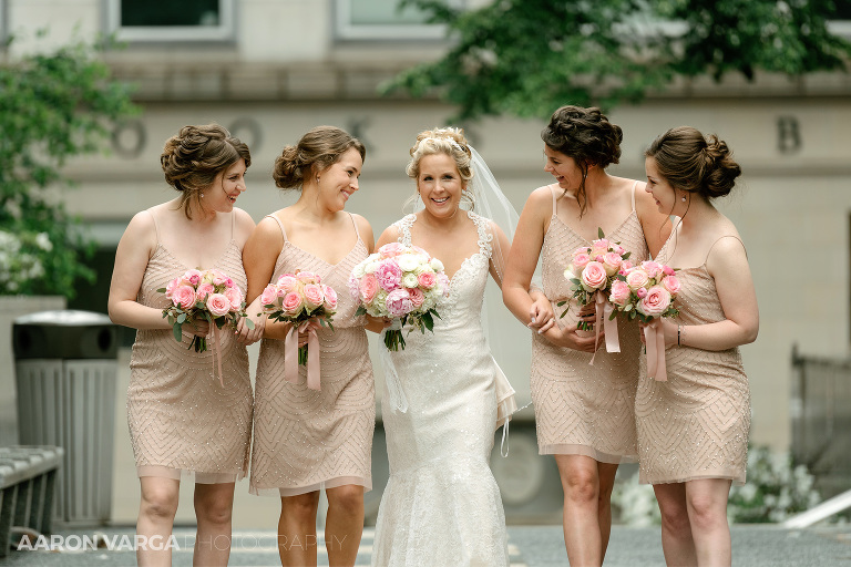 10 mellon square downtown pittsburgh bridesmaids(pp w768 h512) - Summer + Paul | Embassy Suites Downtown Pittsburgh Wedding Photos