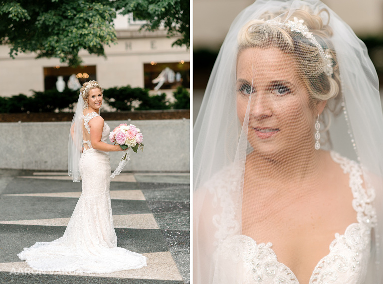 13 bride portrait with veil(pp w768 h570) - Summer + Paul | Embassy Suites Downtown Pittsburgh Wedding Photos