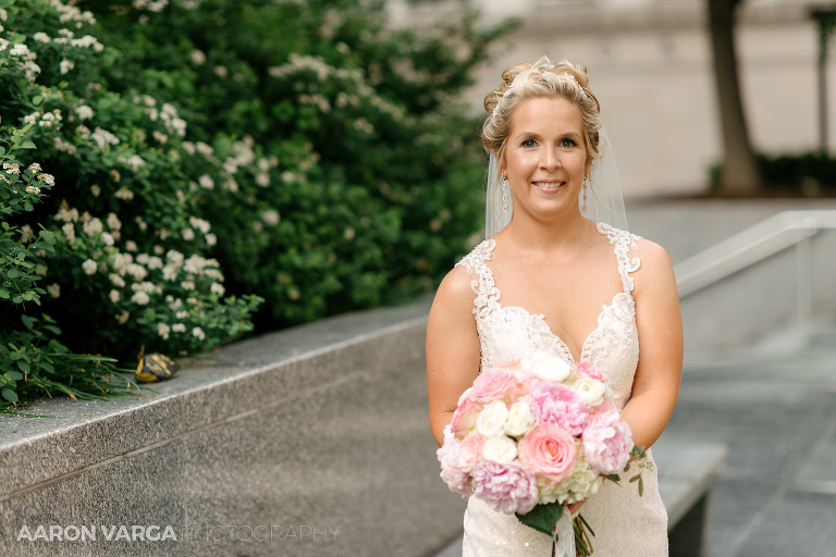 14 bride wedding photo with flowers(pp w768 h512) - Summer + Paul | Embassy Suites Downtown Pittsburgh Wedding Photos