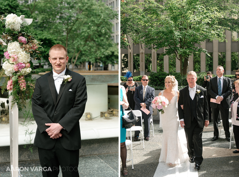 28 outdoor wedding ceremony downtown pittsburgh(pp w768 h570) - Summer + Paul | Embassy Suites Downtown Pittsburgh Wedding Photos