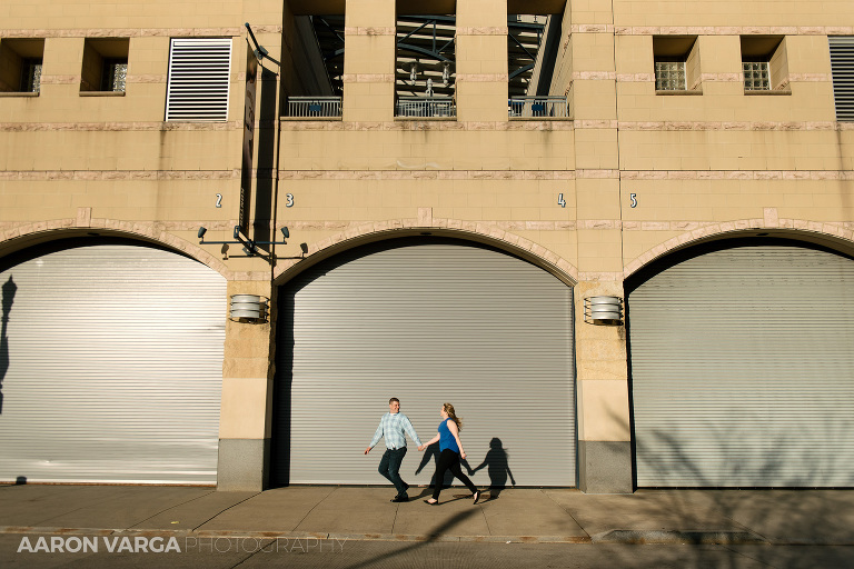14 pnc park engagement couple running(pp w768 h512) - Amanda + Adam | North Shore and Mt. Washington Engagement Photos