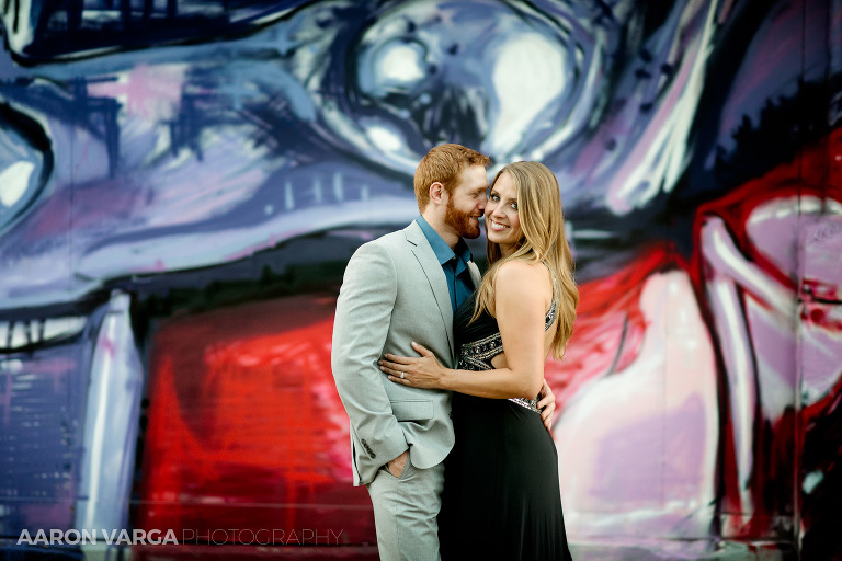26 strip district mural iron man(pp w768 h512) - Danielle + Zack | Highland Park and Strip District Engagement Photos