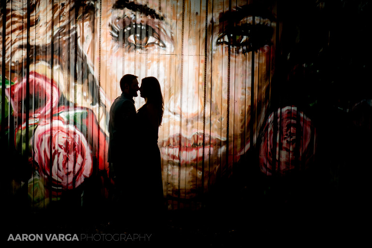 33 strip district mural night shot engagement(pp w768 h512) - Danielle + Zack | Highland Park and Strip District Engagement Photos
