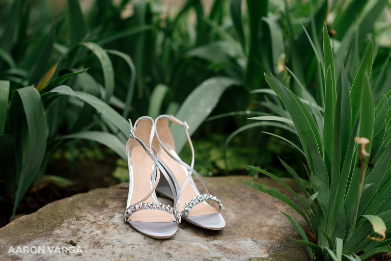 01 badgley mischka silver wedding shoes 1(pp w768 h512) - Sarah + Jeff | Longue Vue Club Wedding Photos