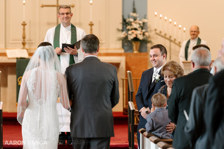 10 groom seeing bride first time 1(pp w768 h512) - Sarah + Jeff | Longue Vue Club Wedding Photos