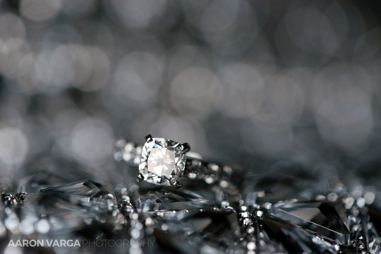 01 huge diamond engagement ring(pp w768 h512) - Kara + Brett | Pittsburgh Airport Marriott Wedding Photos