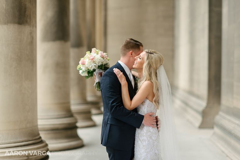 28 bride hugging groom photo(pp w768 h512) - Kara + Brett | Pittsburgh Airport Marriott Wedding Photos