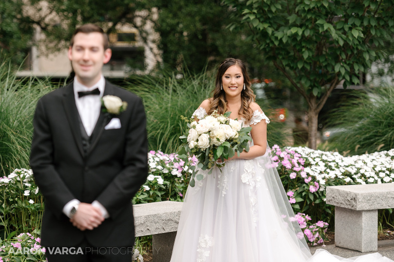 13 wedding first look(pp w768 h512) - Jennifer + Joshua | West End Overlook and Monterey Bay Wedding Photos