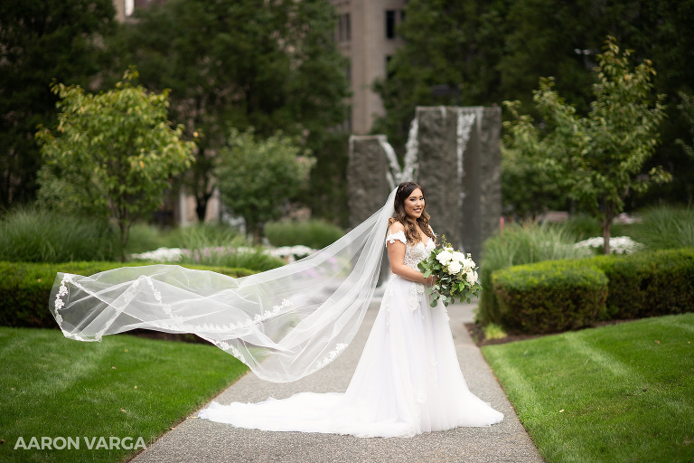 28 bride cathedral veil(pp w768 h512) - Jennifer + Joshua | West End Overlook and Monterey Bay Wedding Photos
