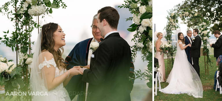 45 west end overlook ceremony vows(pp w768 h351) - Jennifer + Joshua | West End Overlook and Monterey Bay Wedding Photos