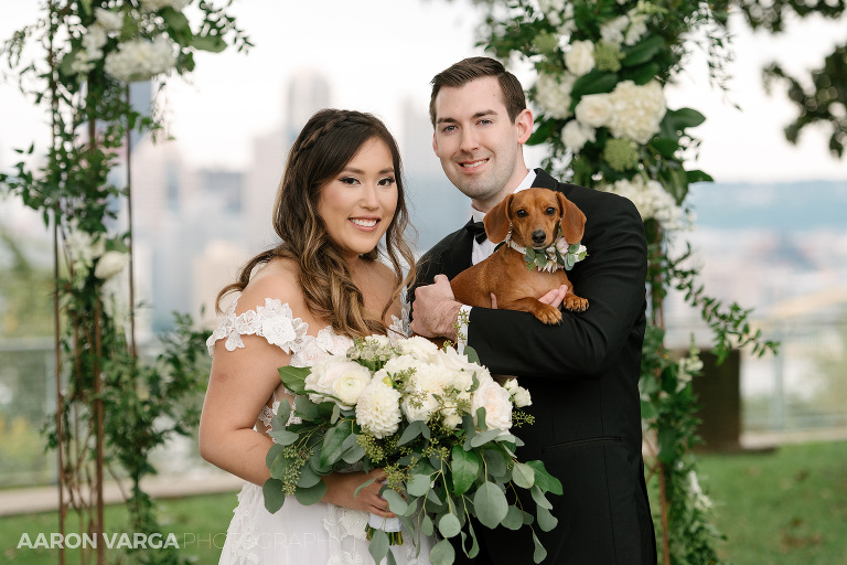 49 bride groom with dog(pp w768 h512) - Jennifer + Joshua | West End Overlook and Monterey Bay Wedding Photos