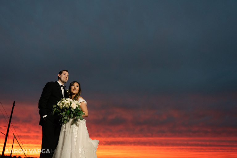 57 epic sunset monterey bay(pp w768 h512) - Jennifer + Joshua | West End Overlook and Monterey Bay Wedding Photos