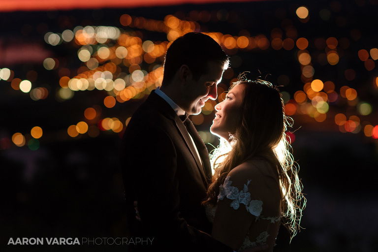 64 wedding at night monterey bay(pp w768 h512) - Jennifer + Joshua | West End Overlook and Monterey Bay Wedding Photos