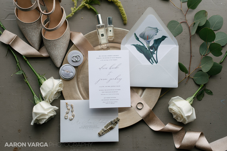 01 wedding invitation flat lay photographer(pp w768 h512) - Alexis + Jaron | J. Verno Studios Wedding Photos