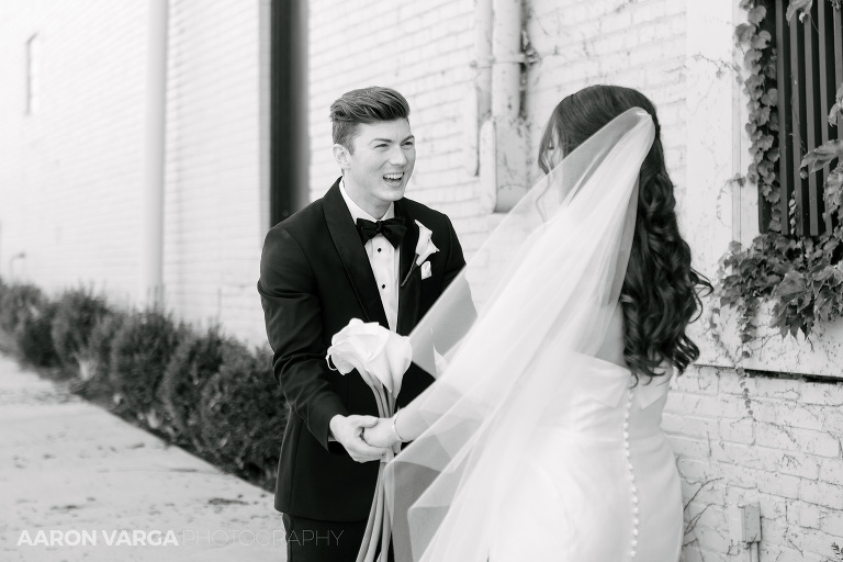17 happy groom wedding first look(pp w768 h512) - Alexis + Jaron | J. Verno Studios Wedding Photos