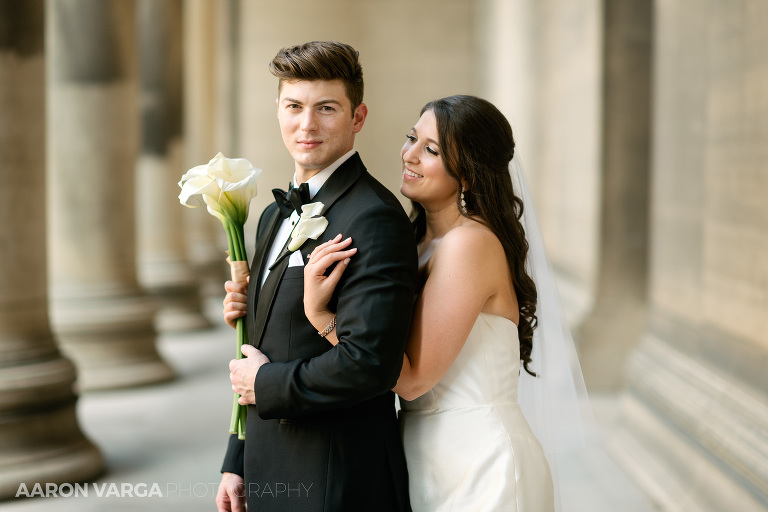 35 mellon institute columns portraits(pp w768 h512) - Alexis + Jaron | J. Verno Studios Wedding Photos
