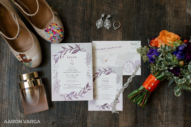 01 custom disney wedding details(pp w768 h512) - Laura + CJ | Renaissance Pittsburgh Hotel Wedding Photos