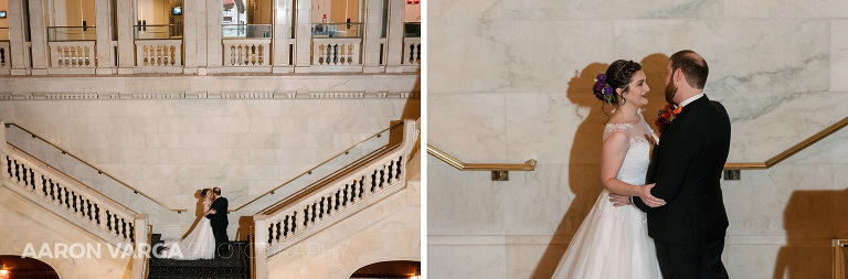 14 renaissance hotel wedding first look(pp w768 h253) - Laura + CJ | Renaissance Pittsburgh Hotel Wedding Photos