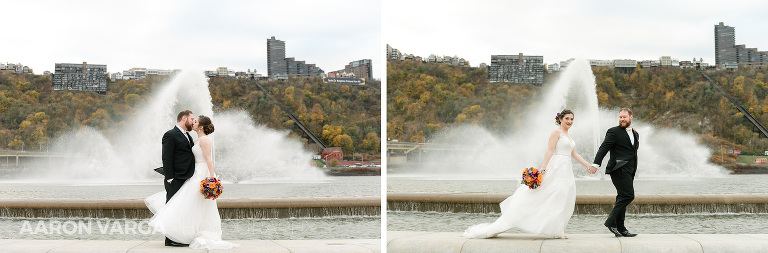 41 wedding at point state park fountain(pp w768 h253) - Laura + CJ | Renaissance Pittsburgh Hotel Wedding Photos