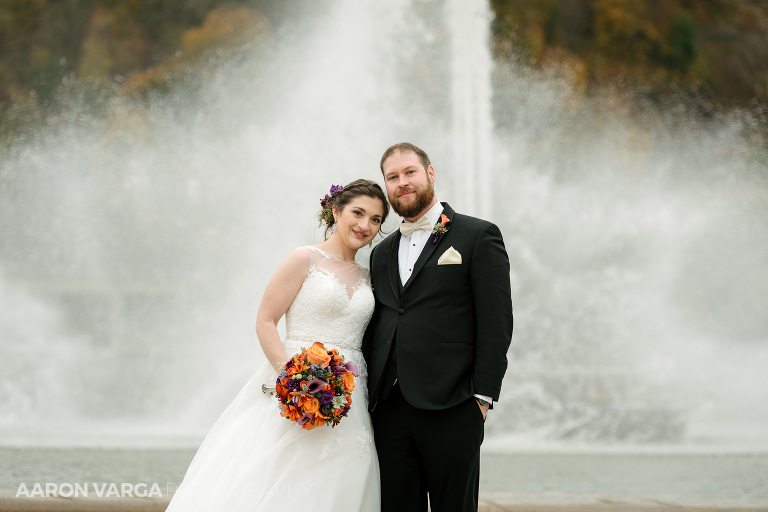 43 cold fall wedding fountain(pp w768 h512) - Laura + CJ | Renaissance Pittsburgh Hotel Wedding Photos