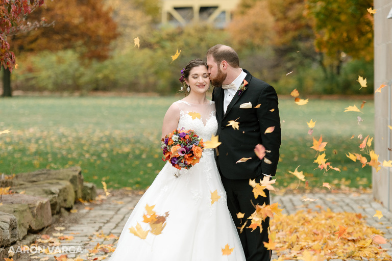 46 fall leaves wedding(pp w768 h512) - Laura + CJ | Renaissance Pittsburgh Hotel Wedding Photos