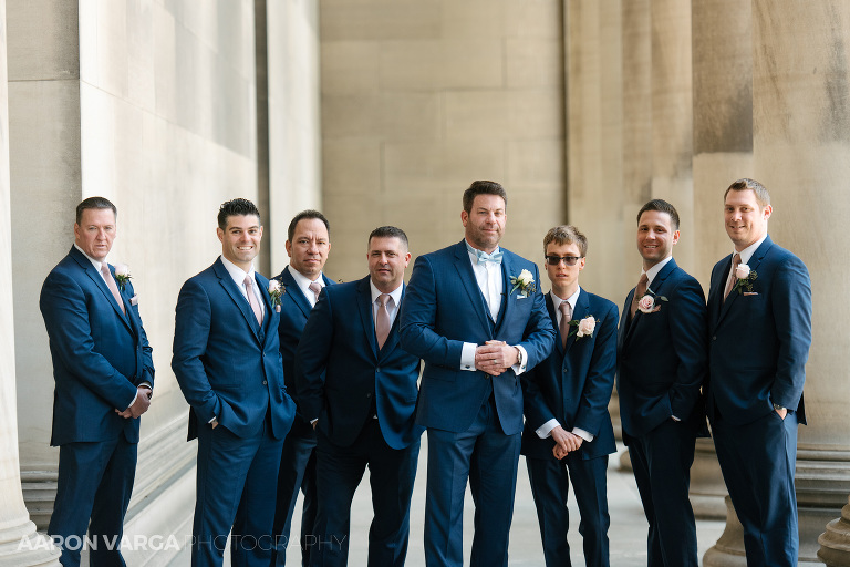 23 groomsmen mellon institute 1(pp w768 h512) - Cassandra + David | Sheraton Station Square Wedding Photos