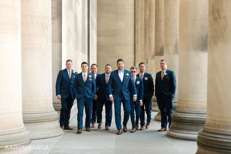 24 groomsmen wedding walking photo 1(pp w768 h512) - Cassandra + David | Sheraton Station Square Wedding Photos