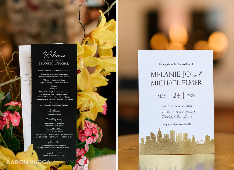 05 custom stationary wedding(pp w768 h561) - MJ + Michael | Hotel Monaco Wedding Photos