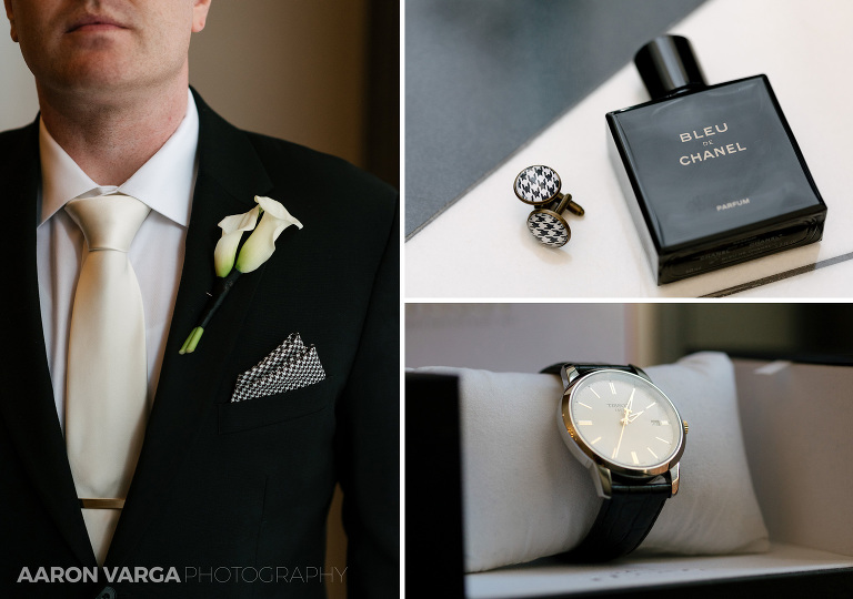 10 hotel monaco groom prep wedding(pp w768 h540) - MJ + Michael | Hotel Monaco Wedding Photos