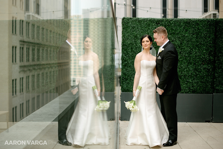 29 wedding photos hotel monaco rooftop reflection(pp w768 h513) - MJ + Michael | Hotel Monaco Wedding Photos