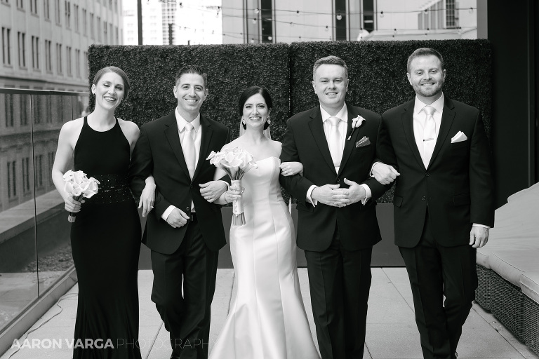 33 hotel monaco bridal party wedding rooftop(pp w768 h512) - MJ + Michael | Hotel Monaco Wedding Photos