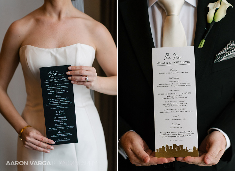 51 hotel monaco custom menu stationary(pp w768 h561) - MJ + Michael | Hotel Monaco Wedding Photos