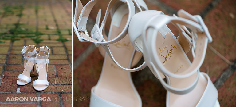 02 wedding shoes christian louboutin(pp w768 h351) - Sarah + Kirill | DoubleTree Hotel Youngstown Ohio Wedding Photos