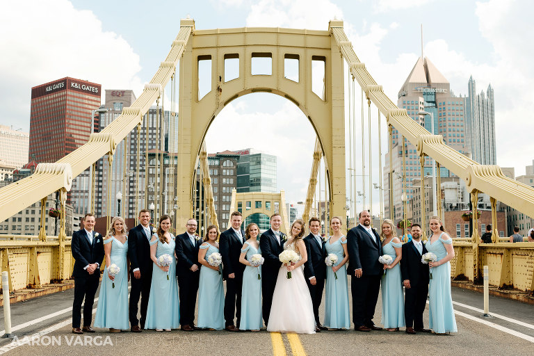 21 roberto clemente bridge wedding(pp w768 h512) - Hillary + Casey | Duquesne Power Center Wedding Photos