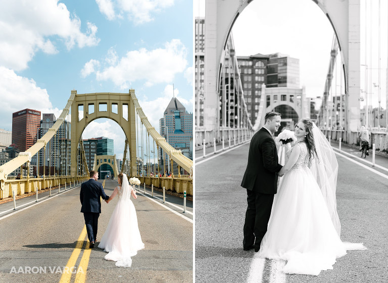24 bride groom clemente bridge(pp w768 h561) - Hillary + Casey | Duquesne Power Center Wedding Photos