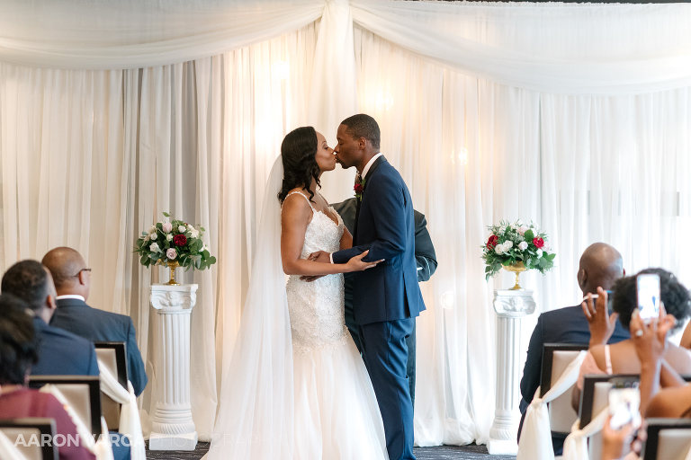 39 rivers club wedding first kiss(pp w768 h512) - Alison + Steven | Heinz Hall and Rivers Club Wedding Photos