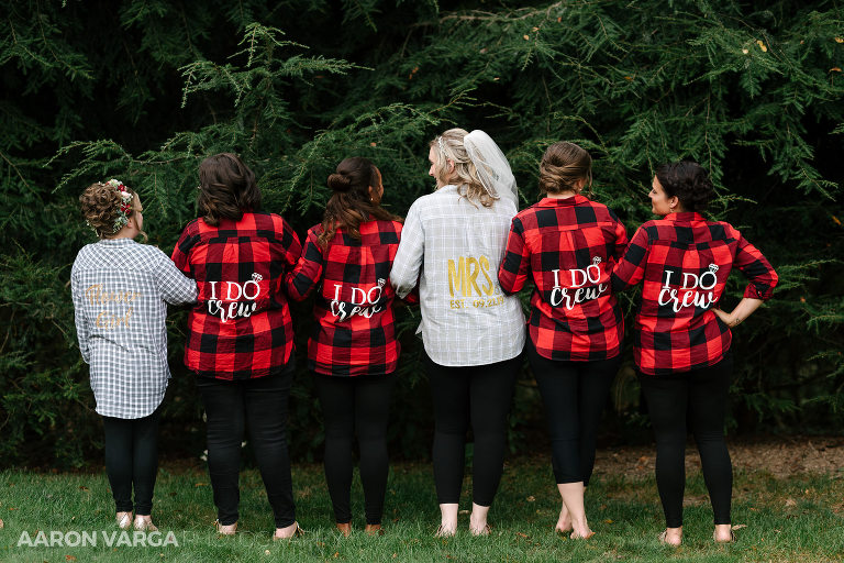 05 bridesmaid plaid matching shirts(pp w768 h512) - Hilary + Justin | The Chadwick Wedding Photos