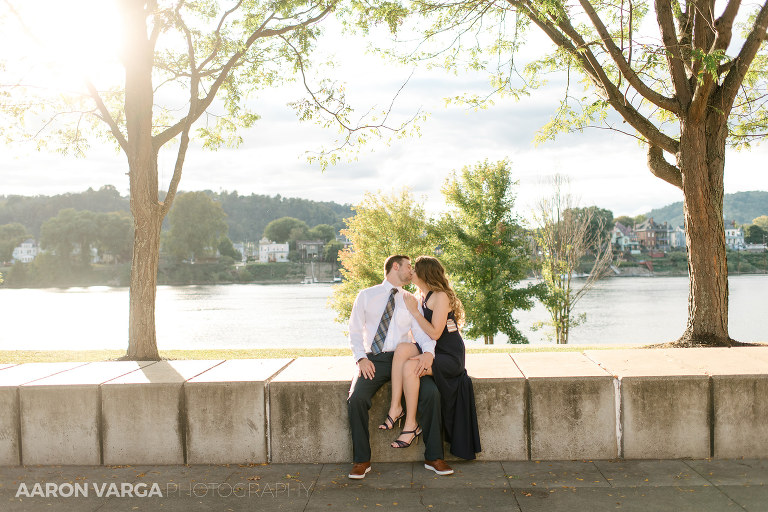 11 engagement photos at sunset wheeling(pp w768 h512) - Stephanie + Tyler | Wheeling Waterfront Engagement Photos